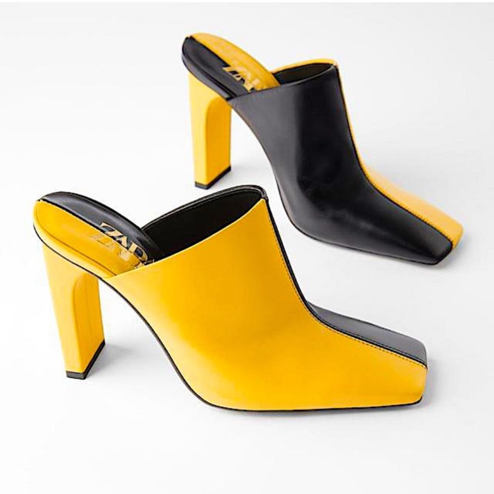 Zara all leather heels size 7.5